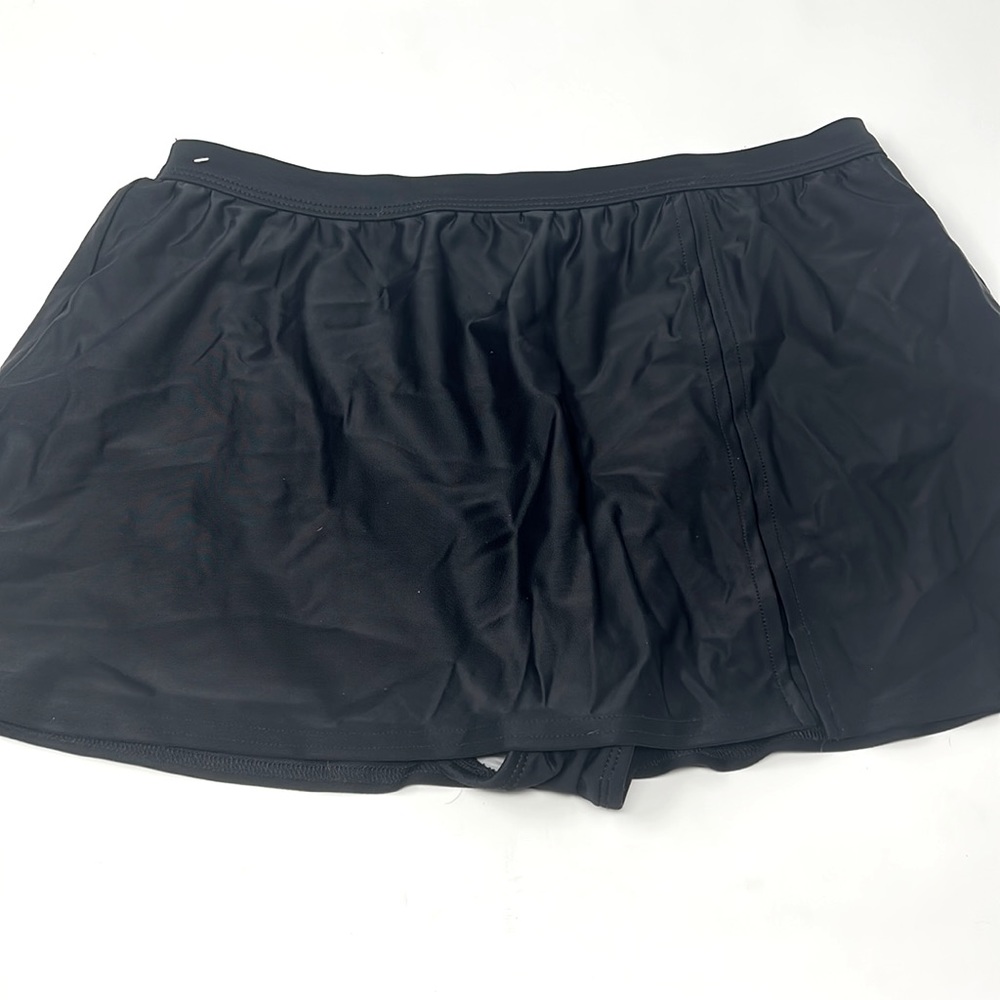 VM Black Bathing Suit Bikini Swim Skirt Size 16W Excellent Used Condition